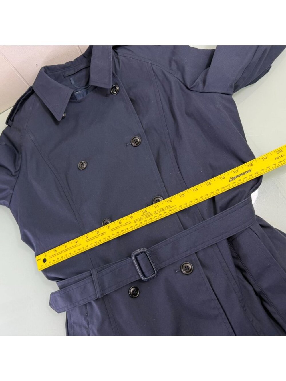 DSCP Military Trench Coat Women's 14 Long All Weather Removable Liner Air Force - Picture 9 of 14